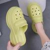Модные белые клоги на платформе из ЭВА, женские шлепанцы с толстой подошвой и закрытым носком, женские летние пляжные сандалии, нескользящие садовые шлепанцы для женщин