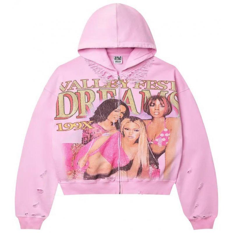 2026 Euro-American Trendy Retro Digital Print Y2K Couple Zipper Hoodie