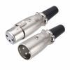 uxcell XLR Male/Female Connector Cable Plug Audio Socket for Microphone, 3-Pin, 1 Pair