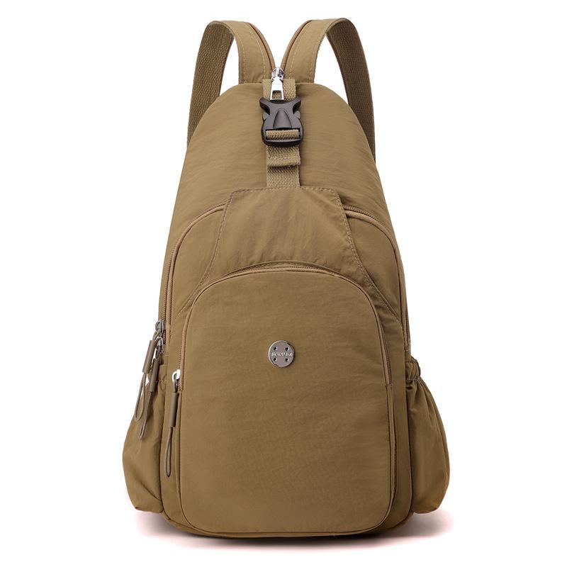 Waterproof Multifunctional Backpack Outdoor Travel Bag Solid Color Shoulder Bag Women's Chest Bag