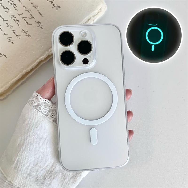 Матовый Прозрачный Беспроводная Зарядка Магнитный Для Magsafe Чехол Для iPhone 16 15 14 Plus 13 12 11 Pro Max Жесткий ПК Ударопрочный Чехол