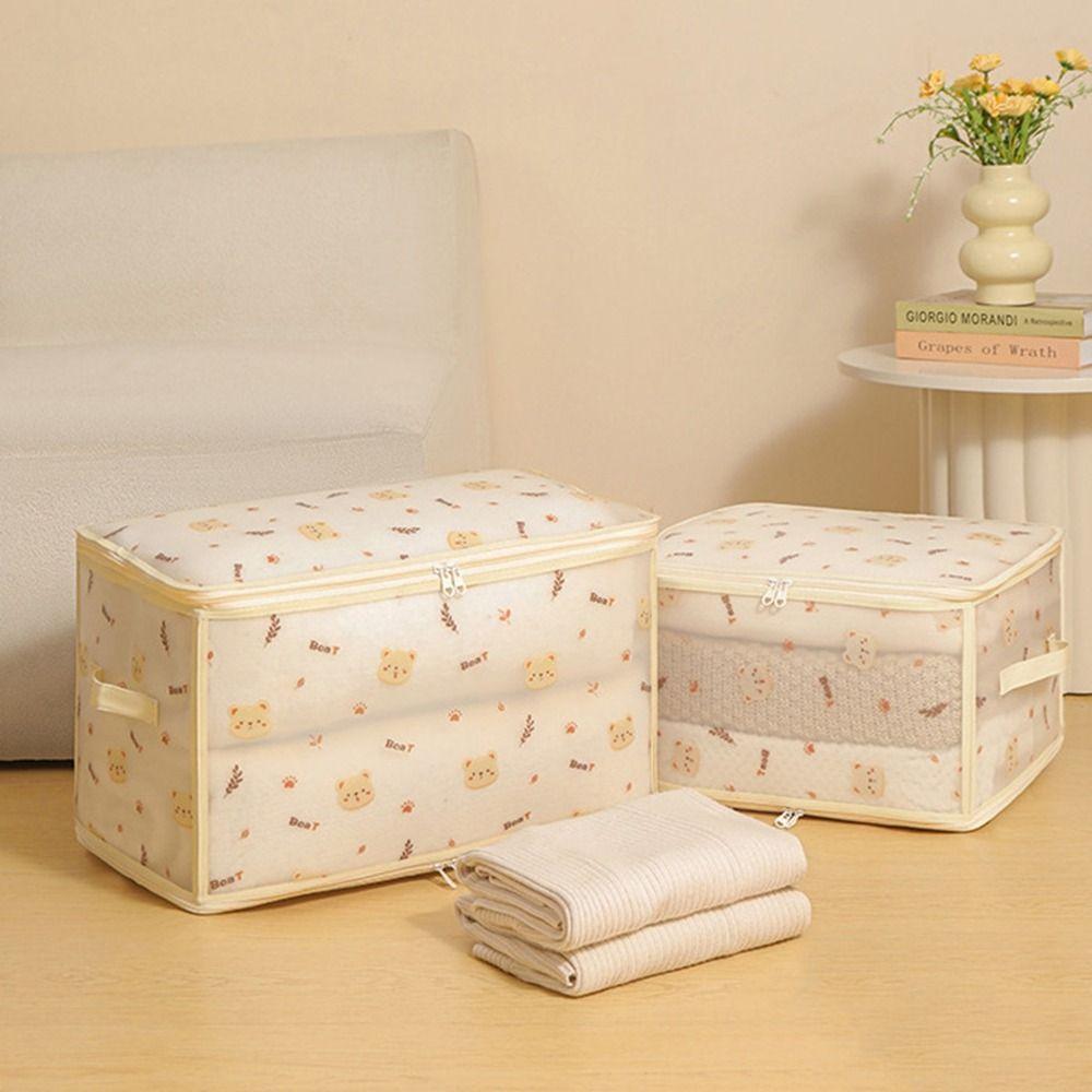 Foldable Clothes Storage Box Waterproof Closet Storage Organizer Bedroom