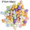 50/100Pcs Speckled Foam Easter Eggs Colorful Painted Bird Eggs  Easter Party Decorations