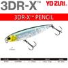 YO-ZURI Bass Lure 3DR-X Pencil Floating 75mm, Matte Fire Tiger