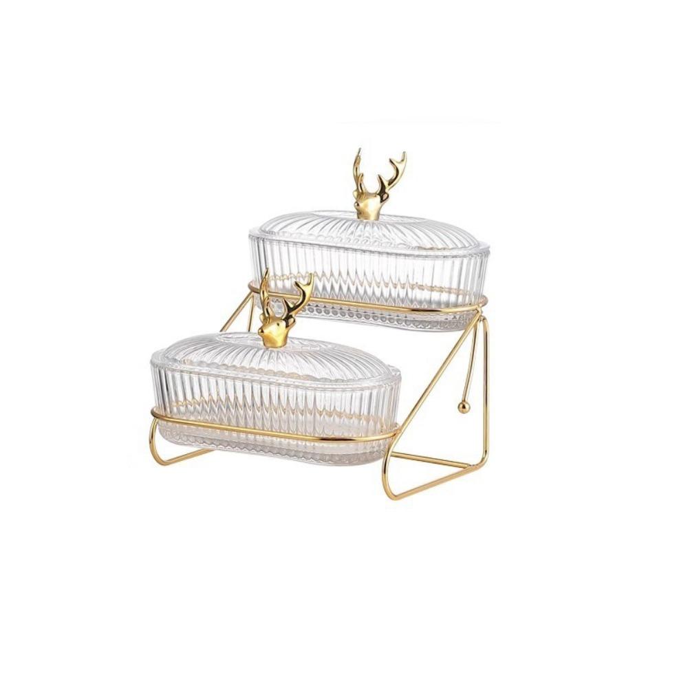 С крышкой фруктовый поднос прозрачная банка для хранения многоцелевая коробка для хранения закусок чайный столик