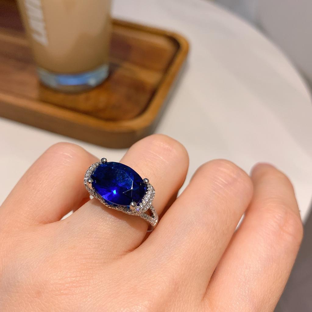 Ювелирное Кольцо Женское Имитация Цвета Сокровище Кольцо Роскошное С Бриллиантами Женское Кольцо Дан Главный Камень 10 * 14