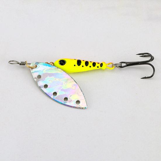 5 шт. 5,7 см/9 г Рыболовная приманка с вращающимся лепестком, крючок для дальнего заброса, металлическая вращающаяся блесна-ложка с пайетками, спиннербейт для ловли окуня, щуки, судака, рыболовные аксессуары