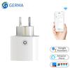 Germa Wi-Fi умная розетка, стандарт ЕС, монитор мощности, функция синхронизации, работа с дистанционным управлением с Alexa и Google Home