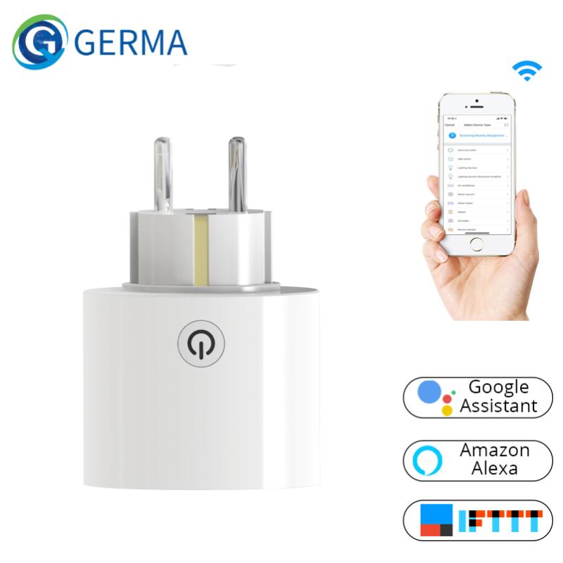 Germa Wi-Fi умная розетка, стандарт ЕС, монитор мощности, функция синхронизации, работа с дистанционным управлением с Alexa и Google Home
