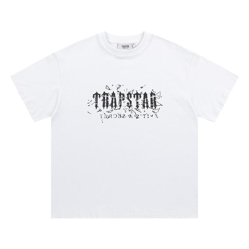 Cross-border new graffiti letter printing European and American street trendy brands loose and versatile casual men's and women's short-sleeved round