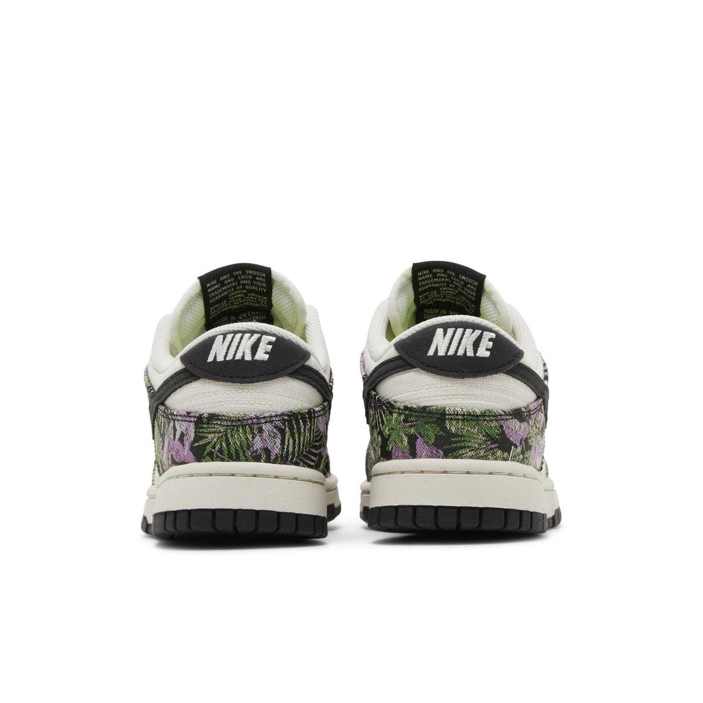 Nike Womens Dunk Low Next Nature 'Floral Tapestry' (women's sizes) Phantom / Black / Light Magenta / Pink Foam / Chlorophyll / Pale Vanilla