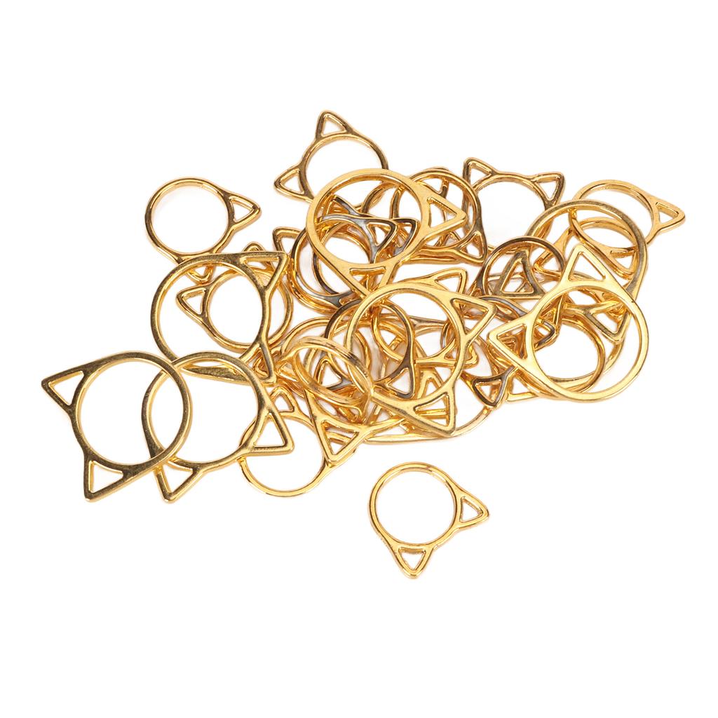 30 шт. маркеры для вязания кошачьих ушей, золотые, сделай сам, ручная работа, симпатичные кольца-маркеры для