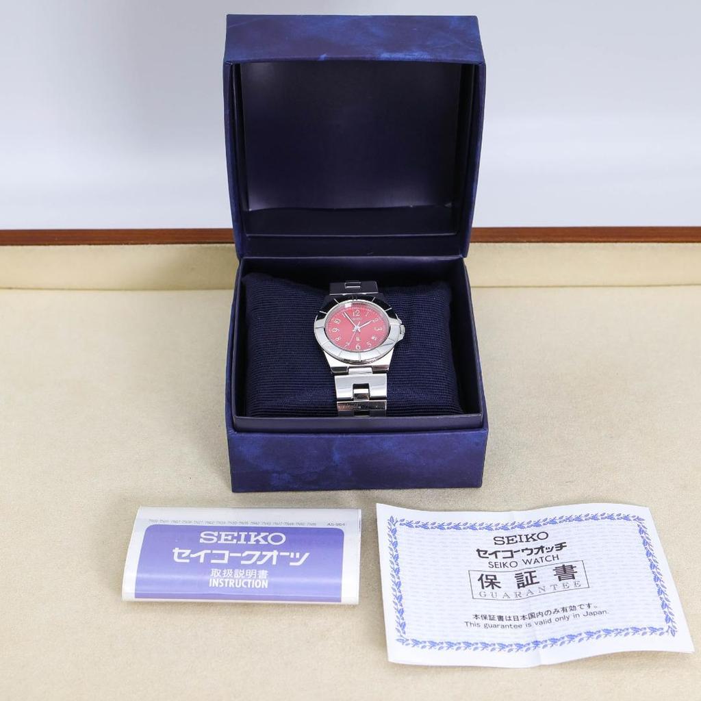 [USED] Working SEIKO Lukia Watch, Red, Women's, Date, 1901