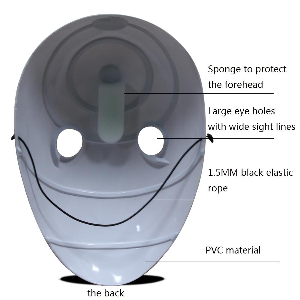 Takedown Alfie Naruto Uchiha White Plastic Anime Mask Dark Children COS Halloween Horror Props