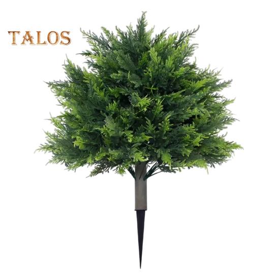 Искусственное самшитовое топиарное шарообразное дерево с опорой в землю, устойчивое к ультрафиолетовому излучению, устойчивое к погодным условиям, искусственные зеленые кустарники для сада, крыльца, патио, искусственные растения из самшита