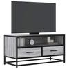 VidaXL TV Cabinet Sonoma Grey 80x34.5x40 Cm Engineered Wood and Metal, TV Stand, Hi-fi Cabinet, Entertainment Center, 848812