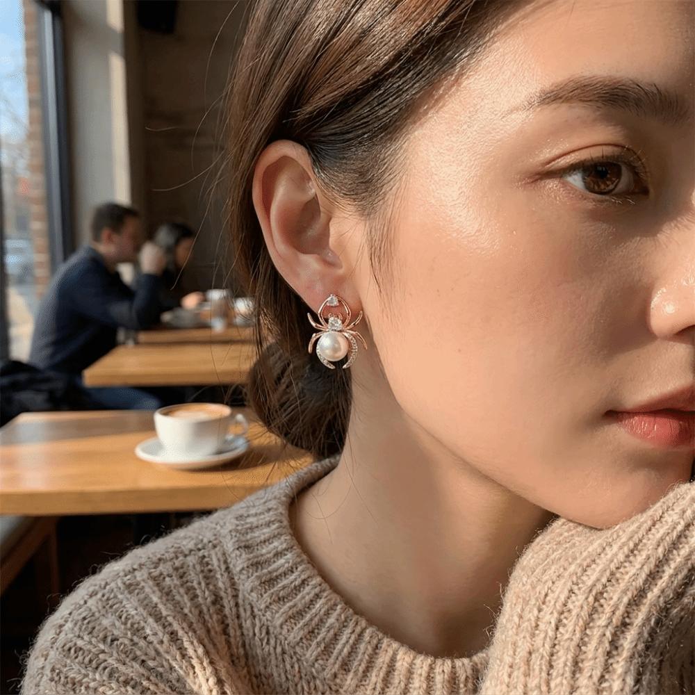 Imitation Pearl Simulated Pearl Earrings Gold Color Vintage Retro Jewelry For Women
