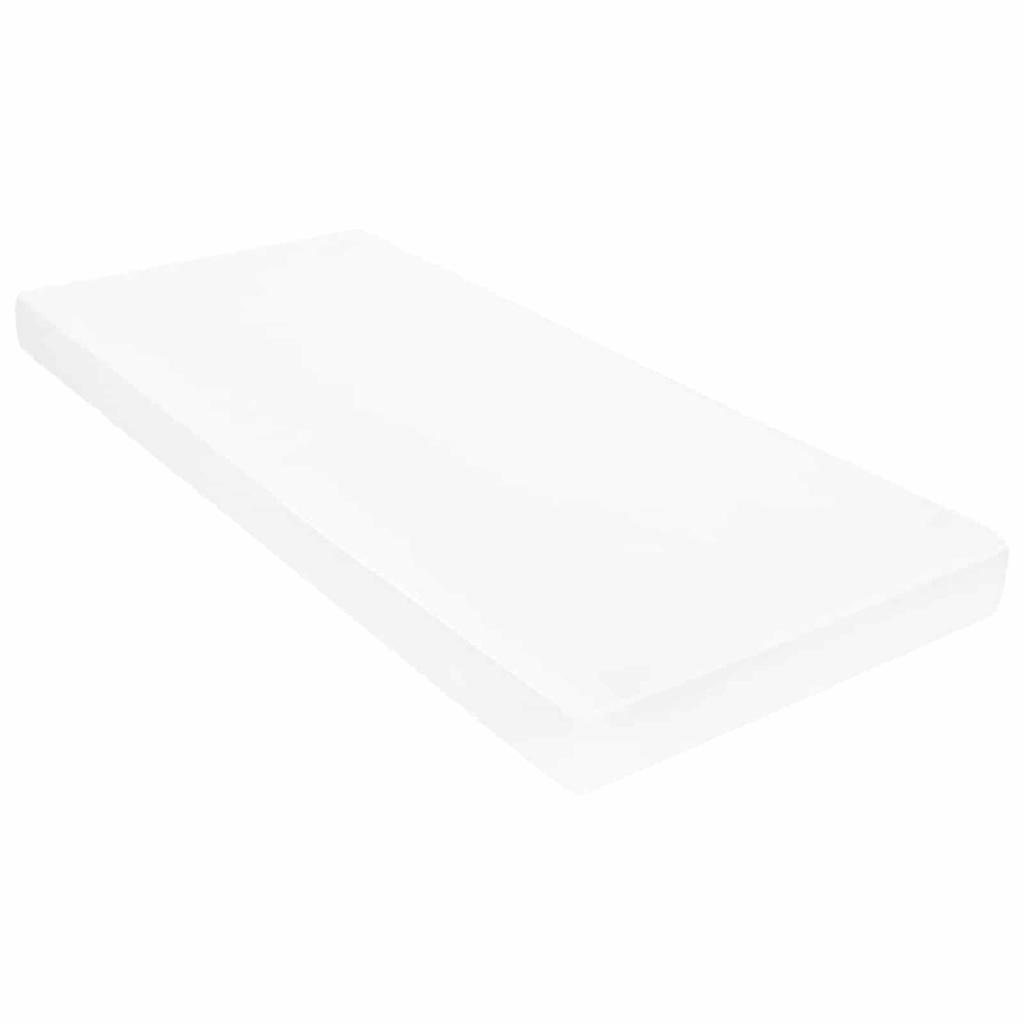 Daybed with Mattress Wax Brown and White 90 x 200 cm