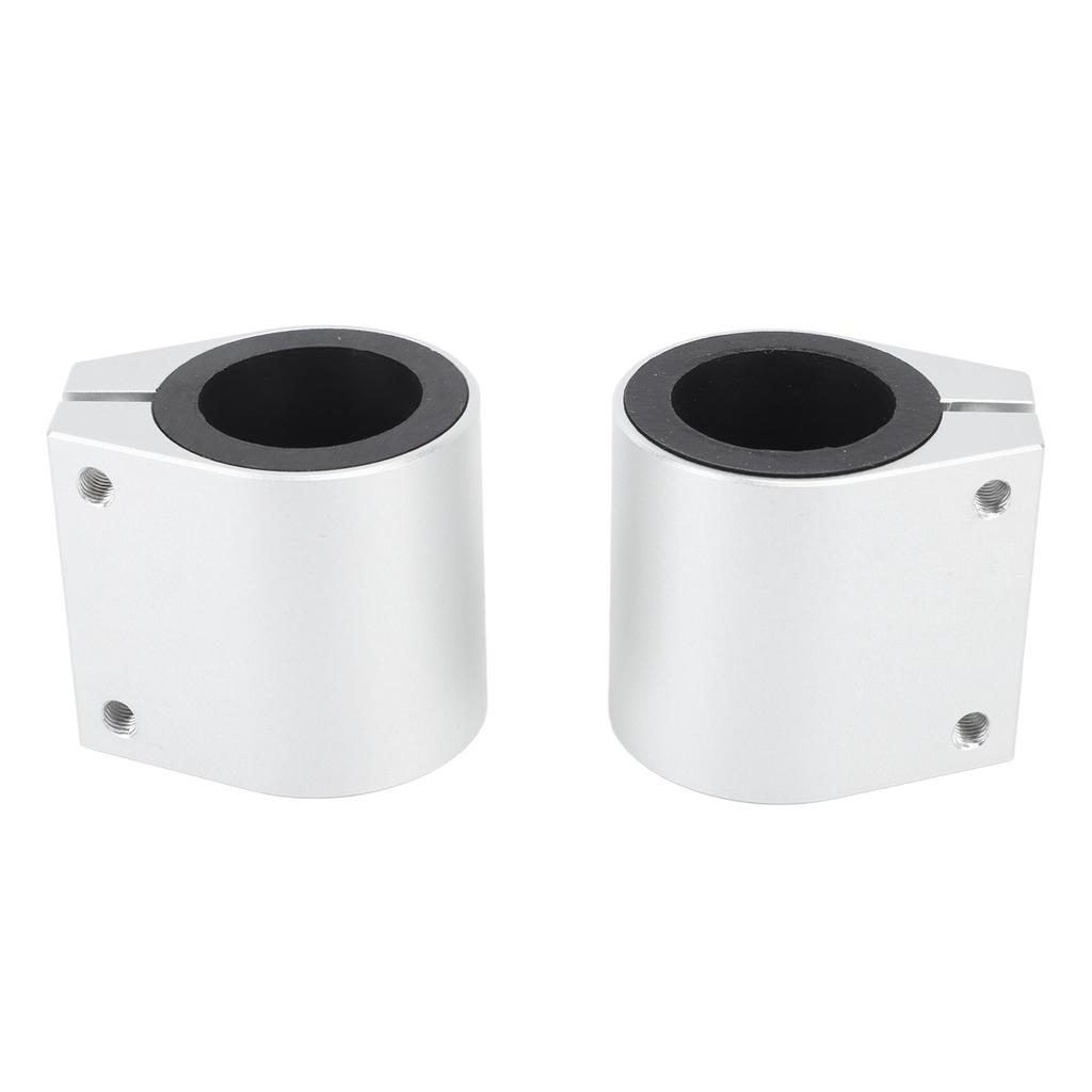 2pcs 1in High Temp Exhaust Clamp Aluminum Butt Joint Exhaust Band Clamp for Banshee 1987 to 2006 Silver