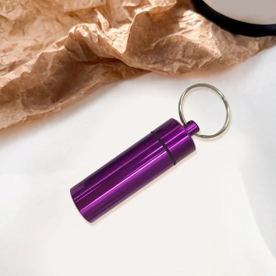 Брелок-подвеска, водонепроницаемый алюминиевый сплав, флакон для таблеток, герметичный секретный контейнер, держатель для путешествий на открытом воздухе с петлей для подвешивания