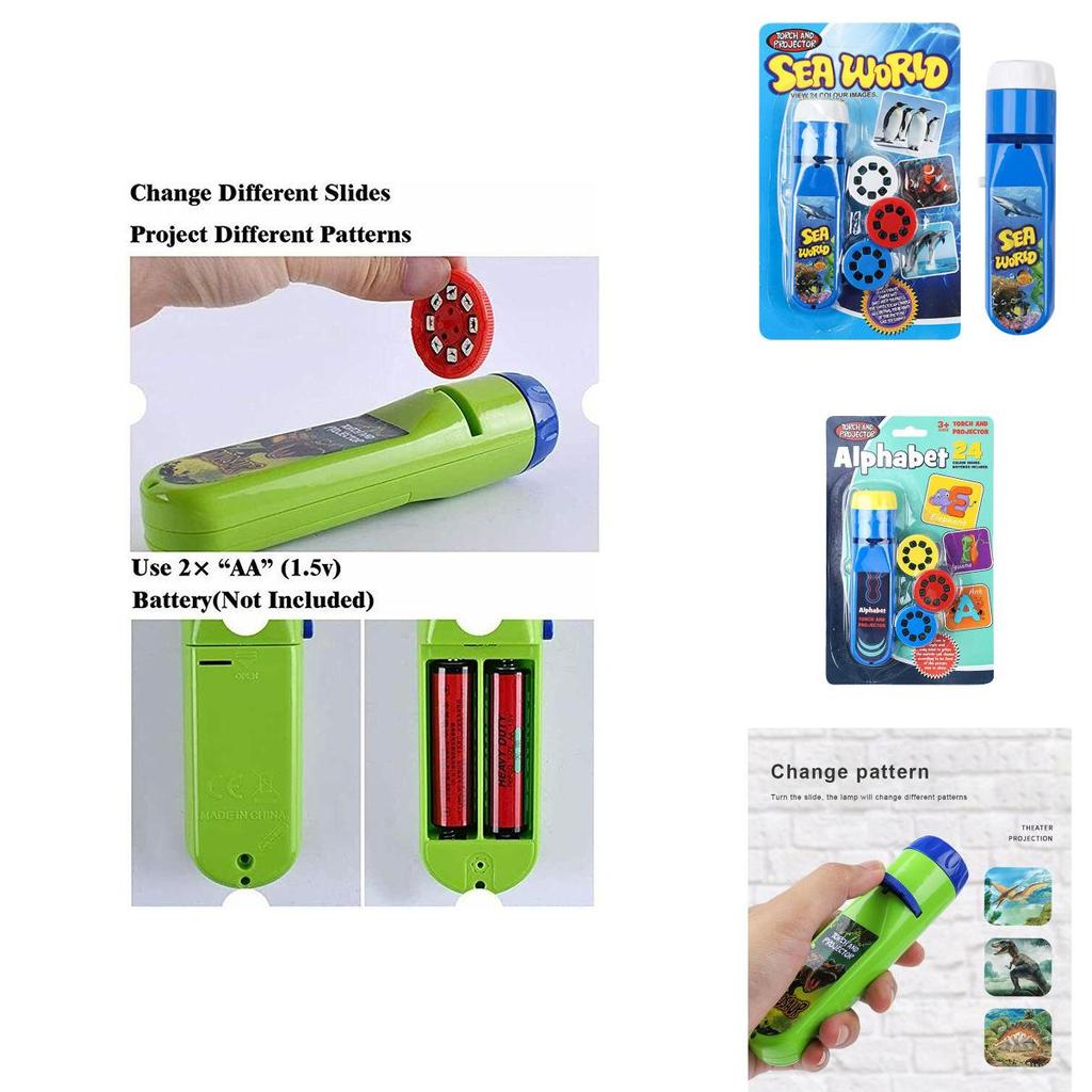 Torch Projector For Kids Featuring 24 Colorful Patterns And Themes**