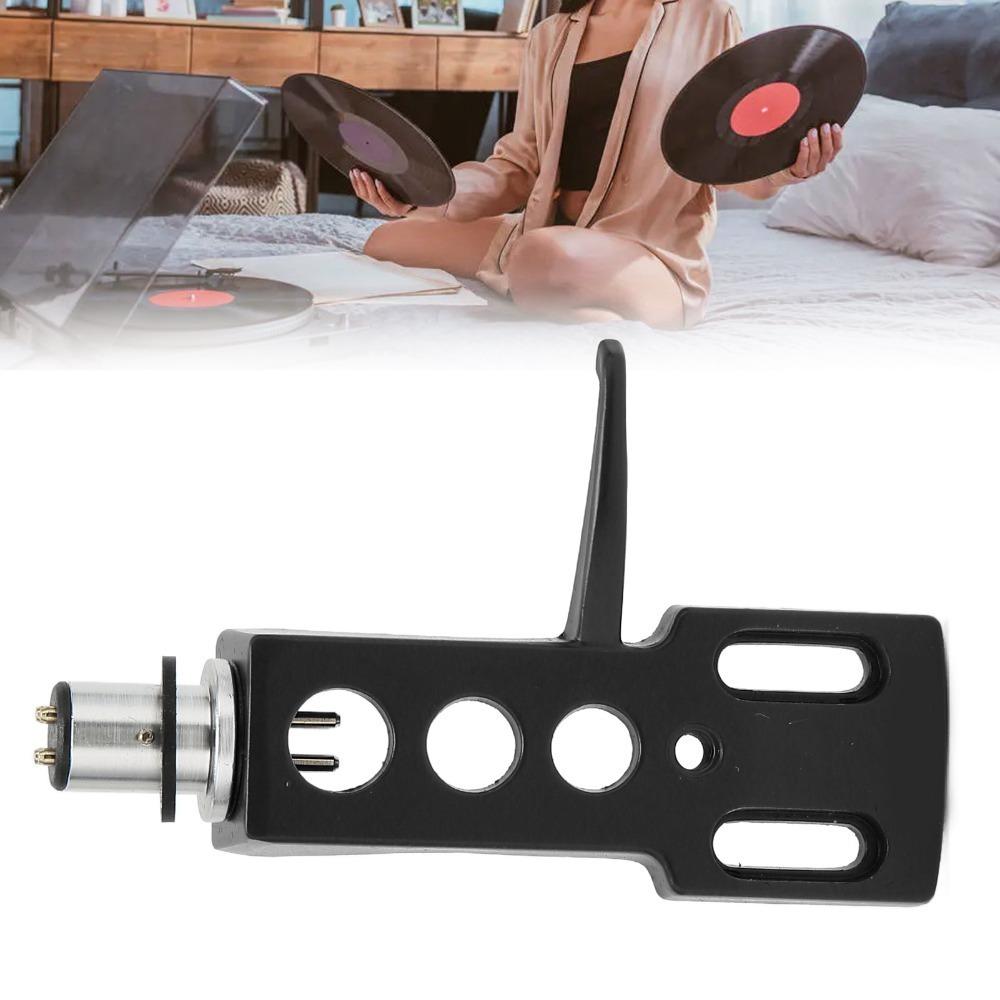 4 Connection Wires Vinyl Stylus Holder Aluminium Alloy Turntable Headshell Mount For DJ Use