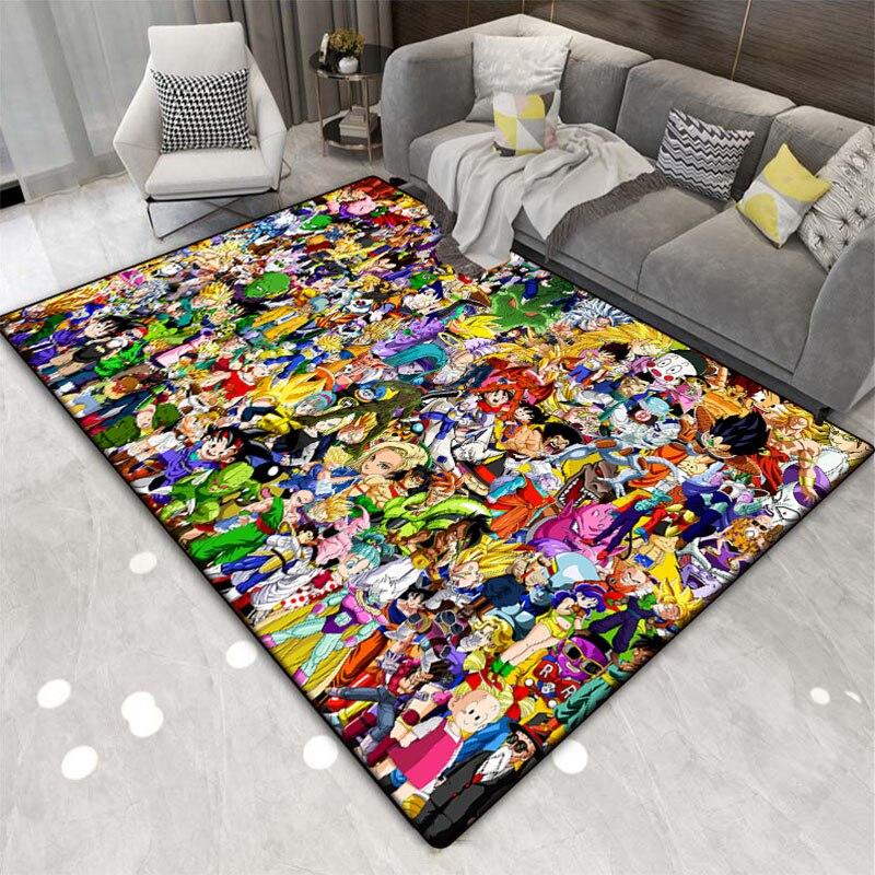 3D печать гостиная квадратный японский мультфильм DragonBall ковер игра ванная комната кухня коврик многофункциональный противоскользящий ковер.