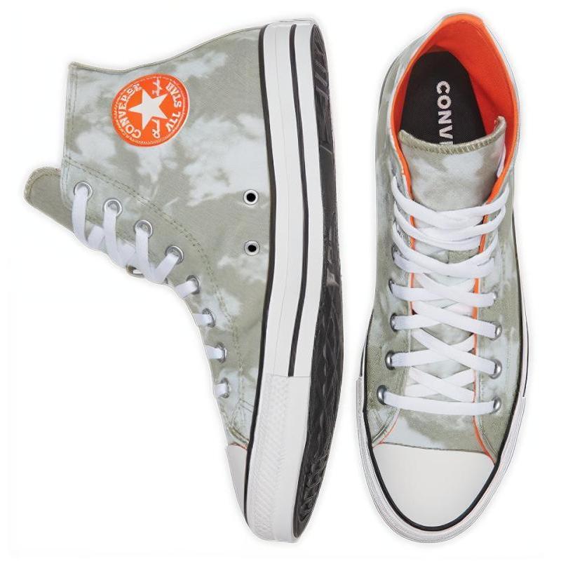 Converse Chuck Taylor All Star Круглый носок Шнуровка Высокие парусиновые Унисекс Серый