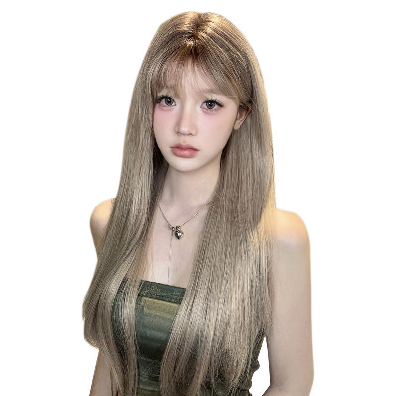 Silk Happy Women's Chocolate Gradient Wig - New Style Daily Natural Full Head Wig