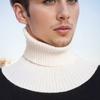 Пуловер Двойной вязки Шарф-кольцо Шарфы для мужчин Однотонный Воротник на шею Универсальный стиль Мужской Ветрозащитный Зимний шарф