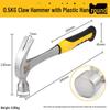 Compact Multifunctional Hammer: Claw, Woodworking, Nailing, Safety & Nail-Pulling Tool