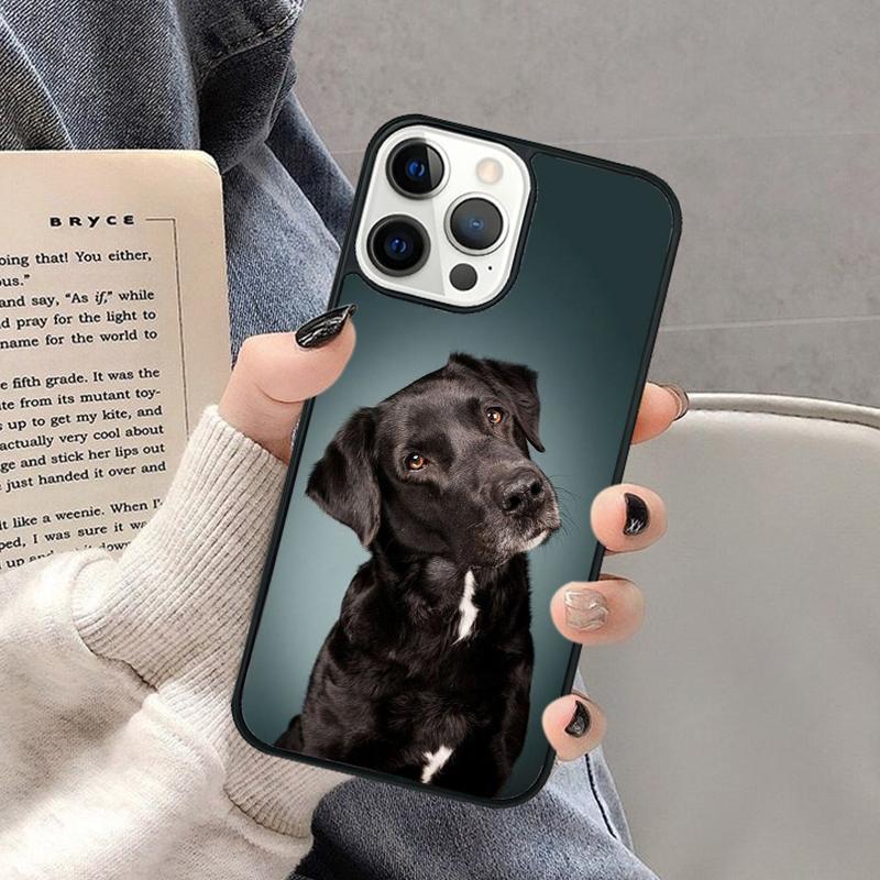 Черный лабрадор-ретривер Животное Собака Чехол для телефона для iPhone 17 Air 16 16e 15 Plus для Apple 13 11 12 14 Pro Max Чехол