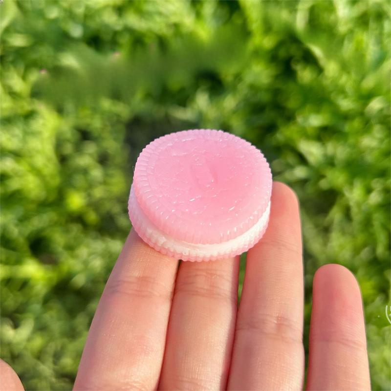 2PCS Mochi Taba Squishy Kawaii Mini Pink Black Biscuit Hamburger Bread Dessert DIY Pendant Squeeze Girl Toy Kids Birthday Gift
