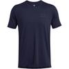 Solid Color Breathable Round Neck Short Sleeve T-Shirt Men Tops Navy-Blue 1383973-410