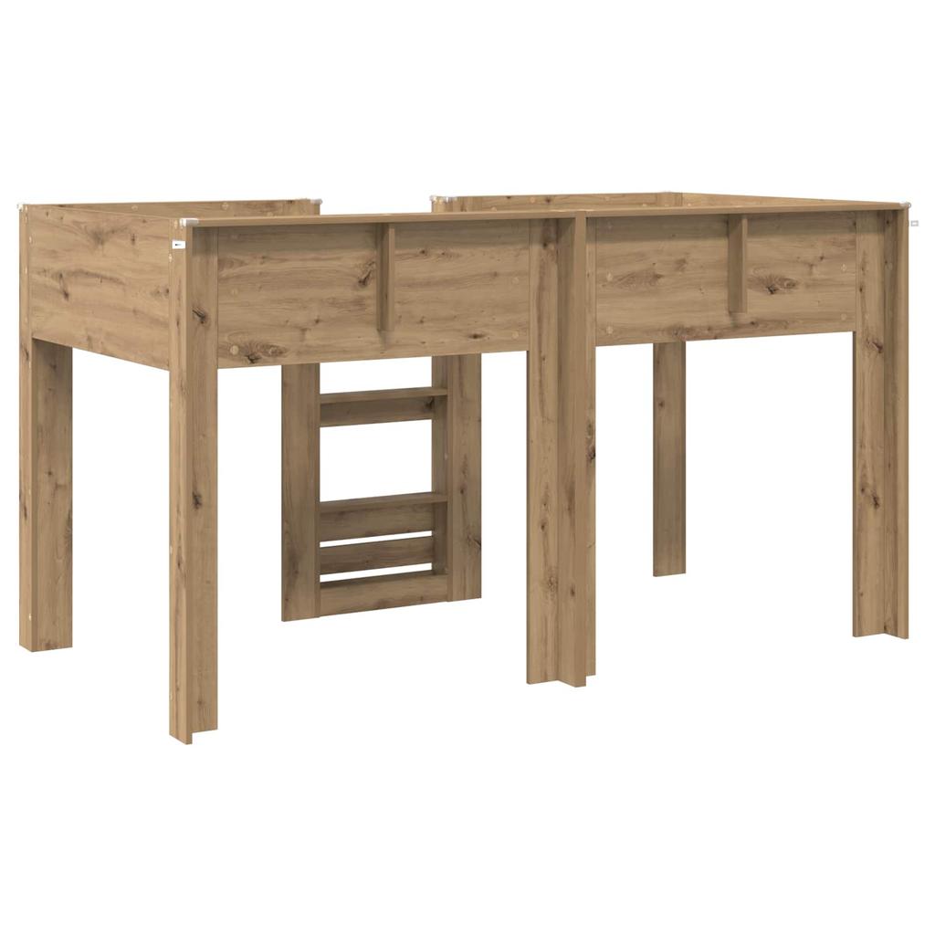 Kids Bunk Bed Artisan Oak Finish 31 x 79 (80 x 200 cm) Particleboard