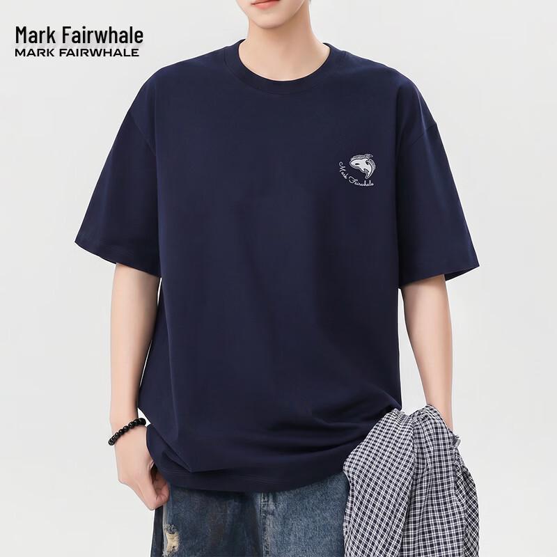 Mark Fairwhale Men's American Casual Whale Logo Cotton T-Shirt