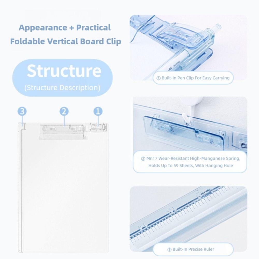 Thickening Writing Splint Transparent Plate Clamp High Quality Writing Board Clip Gift