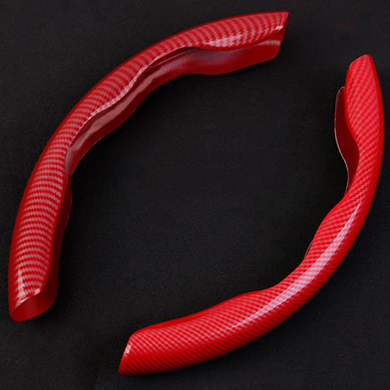 1Pair Car Steering Wheel Cover Carbon Fiber Steering Wheel Booster Universal 99% Model Non-Slip Auto Interior Accessories 38cm