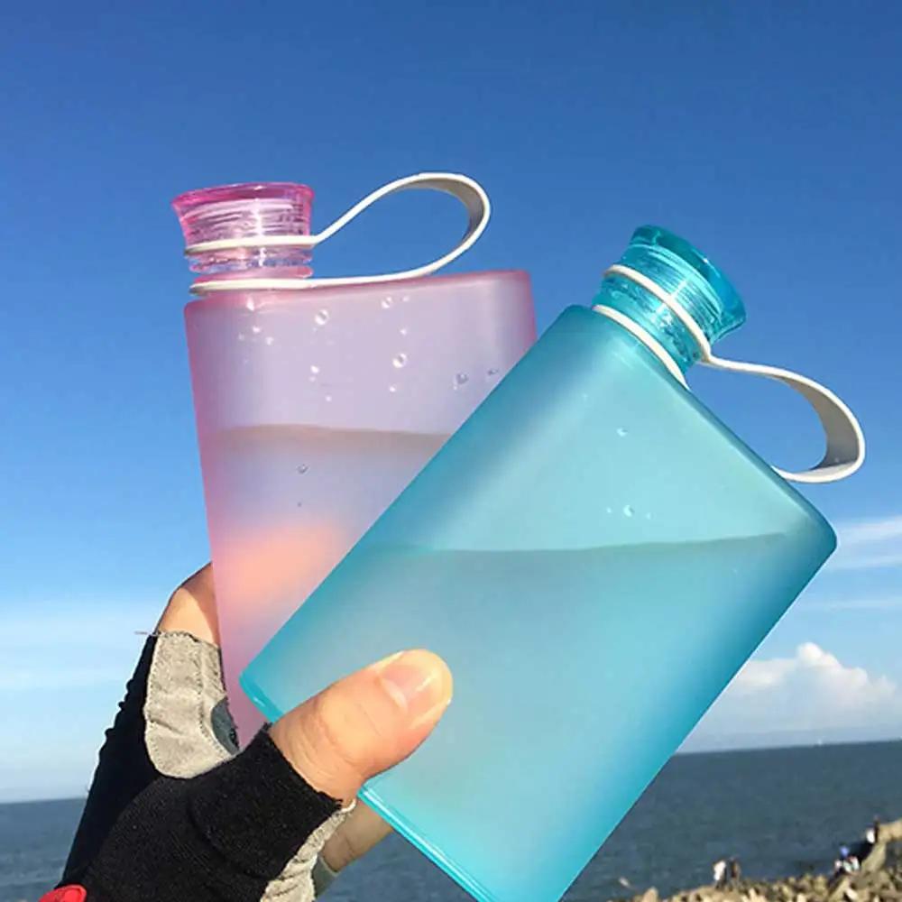 Бумажная бутылка для воды A6, пластиковая плоская бутылка для воды без BPA, дорожная плоская бутылка, портативный спортивный коврик для ноутбука, бутылки для напитков, колба