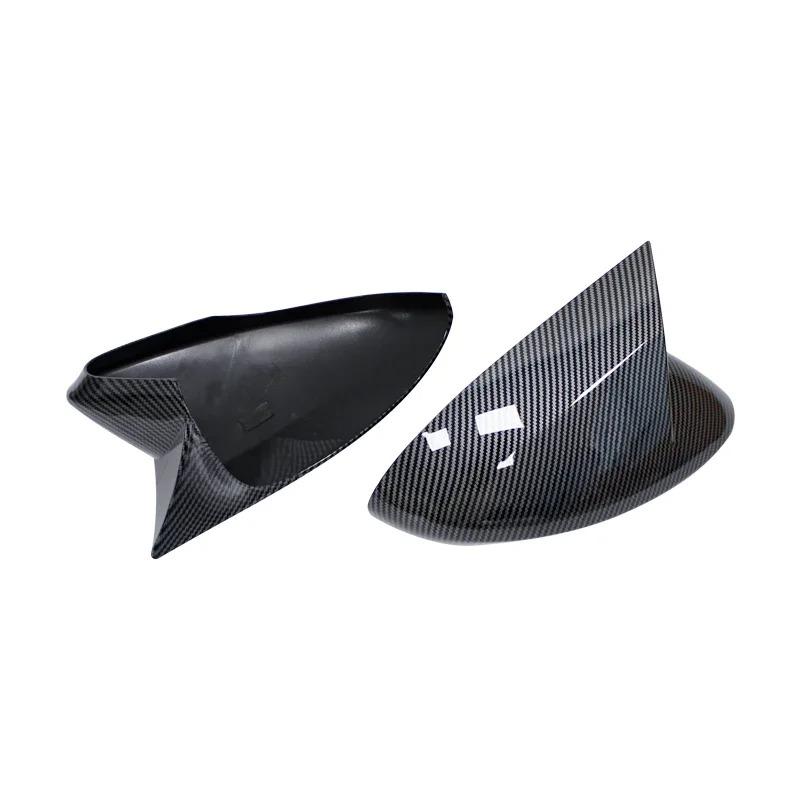 For Alfa Romeo Stelvio 2016-2020 Side Mirror Cover Cap Carbon Fiber Look ABS Plastic Car Exterior Accessories