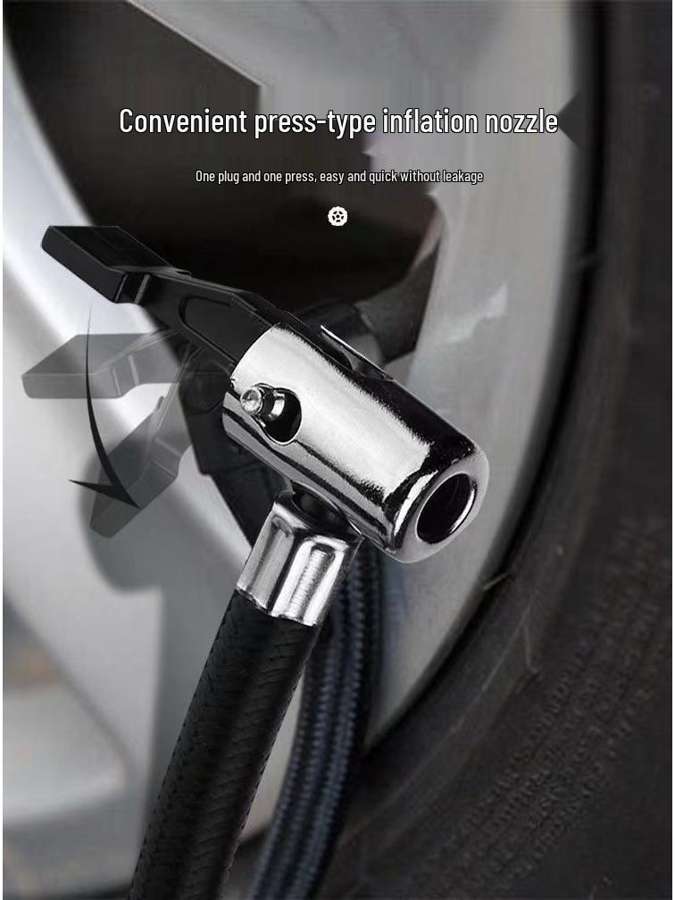 Портативный электрический автомобильный насос высокой мощности с двумя цилиндрами