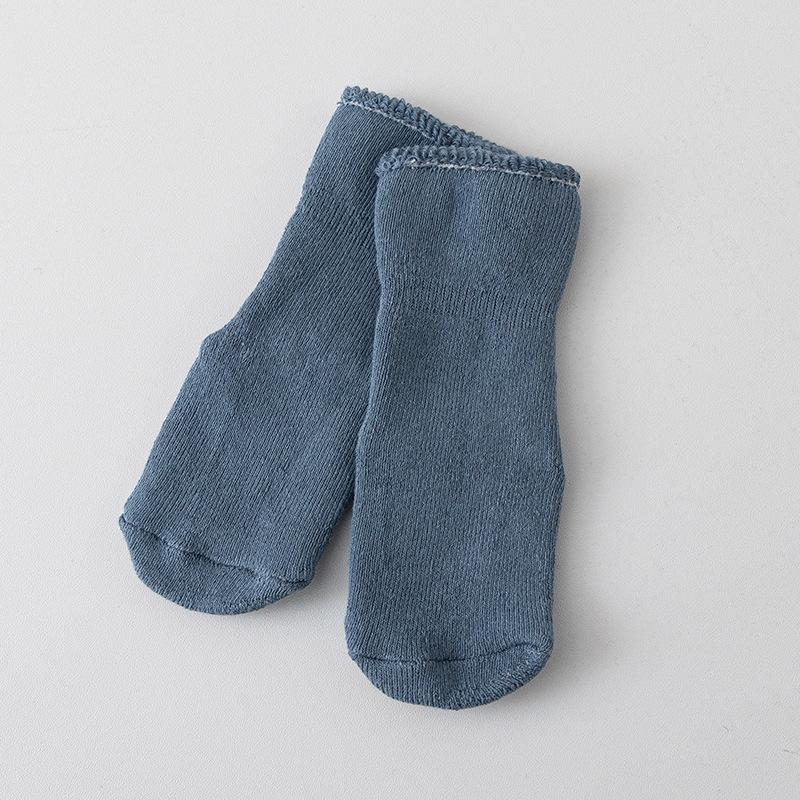 Baby Non-Slip Sock Cotton Winter Thermal Fleece-Lined Booties for Newborn Infant 0-24M Warm Anti-Skid Sole Gripper Slipper Sock