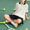 Li Ning X HZW Коллаборация CF Контрастный цвет Спортивная футболка-поло с коротким рукавом Женские футболки-поло Молочно-белый APLT214-1
