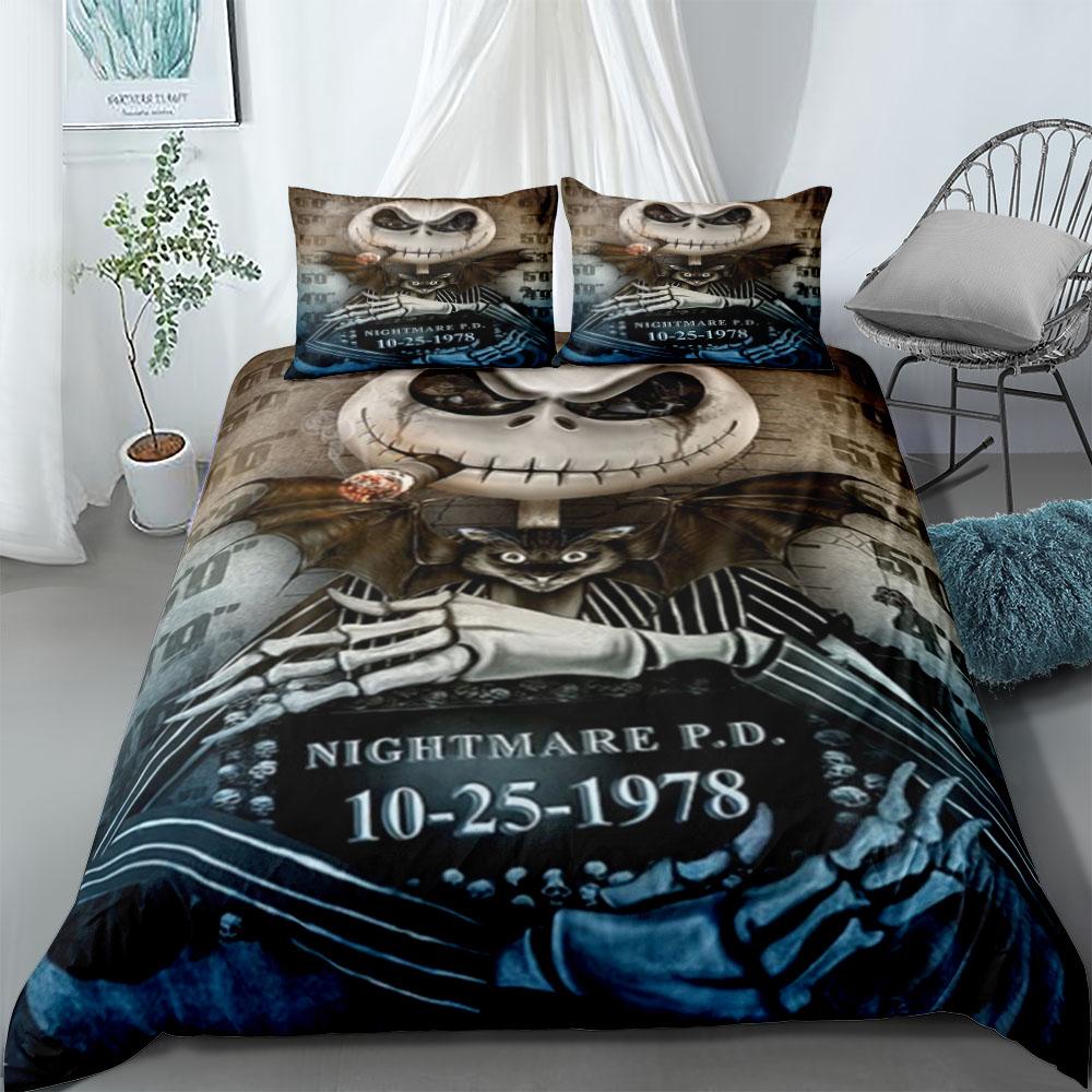 Комплект пододеяльника Scream Horror Night King Queen Double Full Twin Single Size Комплект постельного белья