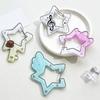Креативный акриловый брелок-крючок в форме звезды для сумок, персонализированный подарок для девочек, прочный карабин-подвеска