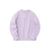 Training Series Solid Color Knitted Crew Neck Sweatshirt Women Sweatshirt Vine-Flower-Purple 162337712-3