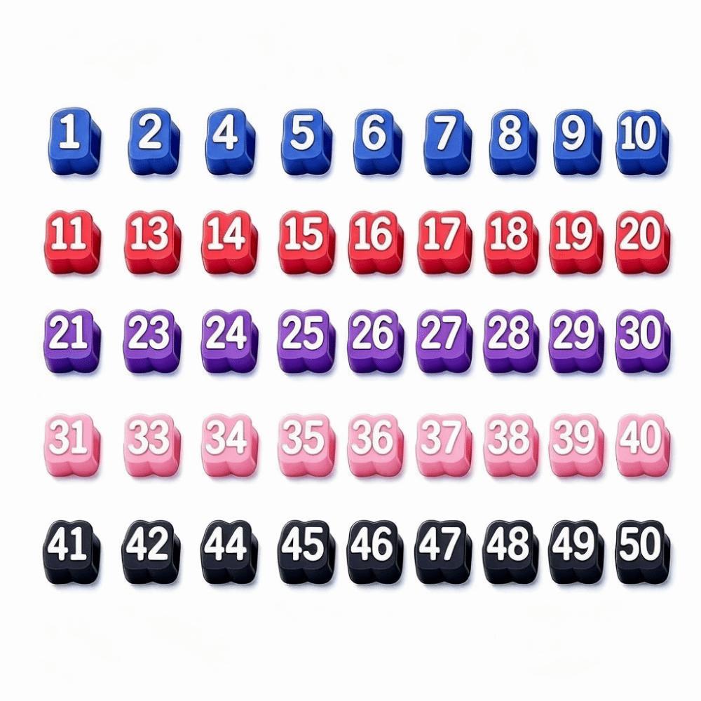 50pcs Reusable Pencil Tracking Markers Silicone Reusable Pencil Labels Classroom Use