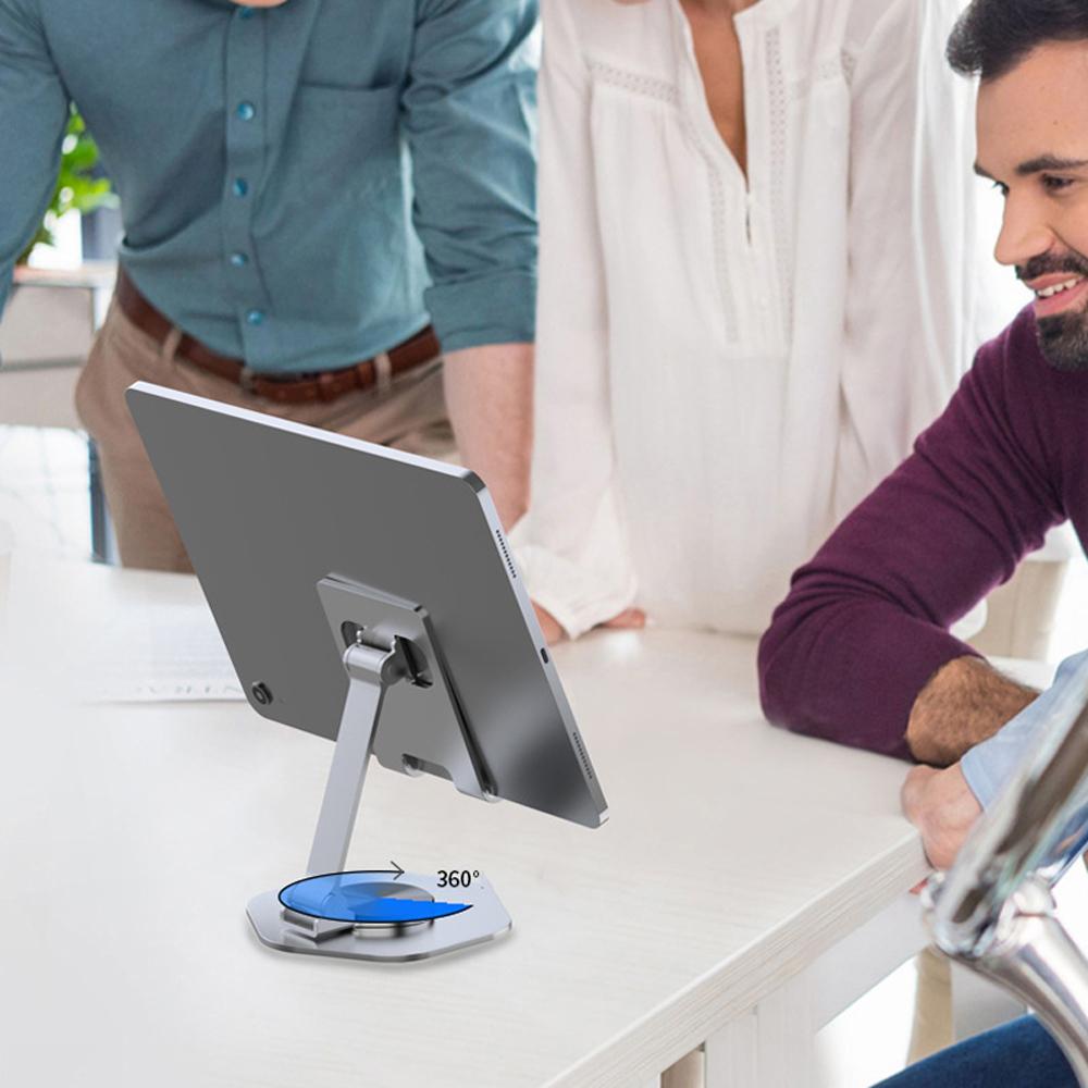 Подставка для мобильного телефона с поворотом на 360°, металлическая, для iPhone, Xiaomi, iPad, регулируемая, для настольного планшета, подставка для сотового телефона