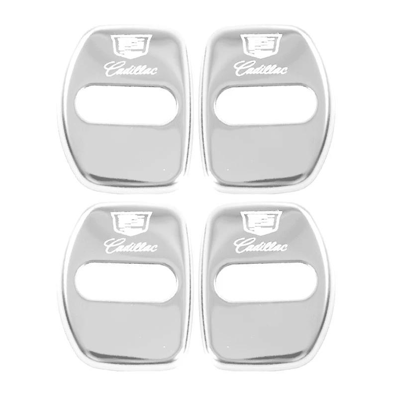 Car Decoration 4pcs Door Lock Cover Case for Cadillac CTS CT4 CT5 CT6 XT4 XT5 XT6 Metal Auto Exterior Accessories