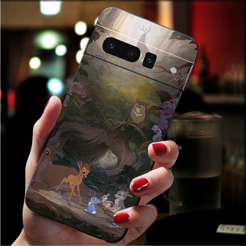 For Google Pixel 10 9 Pro XL Silicone Phone Soft Case For Google Pixel 9A 8A 7A 6A 5 Cover Shell cute sika deer